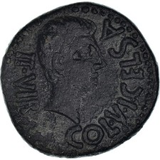#908898 M&uuml;nze, Celtiberians of Spain (Ist Century BC), As, Zaragoza, SS+, Bron