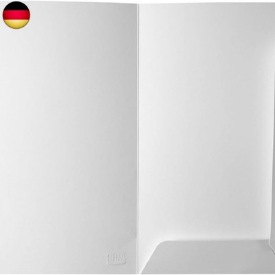 BIGO 10er-Pack Präsentationsmappen DIN A4 Weiß, Dokumentenmappen aus 240 g/m² Ka