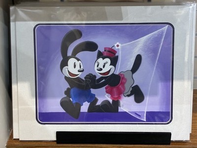 2026 Disney Parks Oswald The Lucky Rabbit And Ortensia Print Ol  Fashioned 14x18