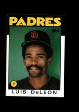 Luis DeLeon : 1986 Topps Baseball Card #286 : San Diego Padres + Fast Free Ship