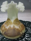 Fenton Log Cabin 7" vase 1976-1983