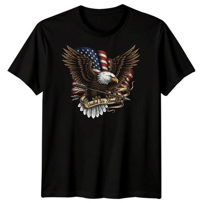 United We Stand Eagle American Patriotism Herren T-Shirt USA Flagge