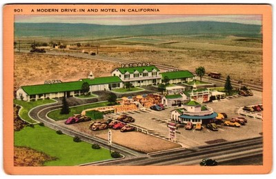 Patmars Motel a Modern Drive-In and Motel In El Segundo California Postcard
