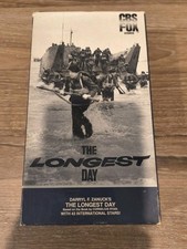 The Longest Day VHS John Wayne Sean Connery WWII War Movie Classic
