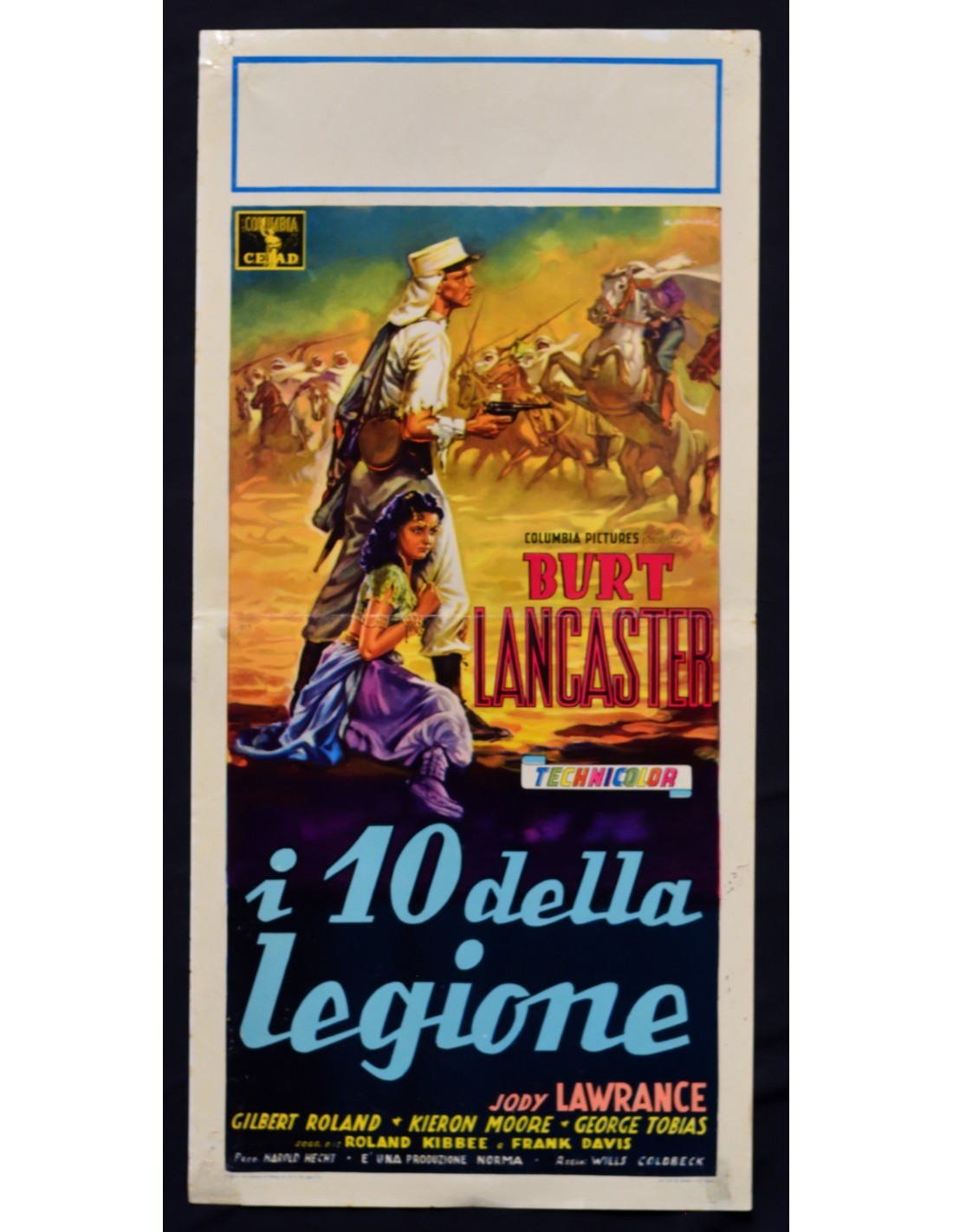 Locandina originale film I 10 della legione (1951) - Regia di Willis Goldbeck