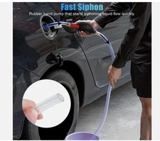 Gas Transfer Siphon Pump Siphone Gasoline Hose Oil Water Fuel Transfer Hand Pump