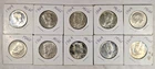 LOT OF 10 UNC 1964 KENNEDY HALF DOLLAR COINS $5 FACE VALUE UNCIRCULATED #95