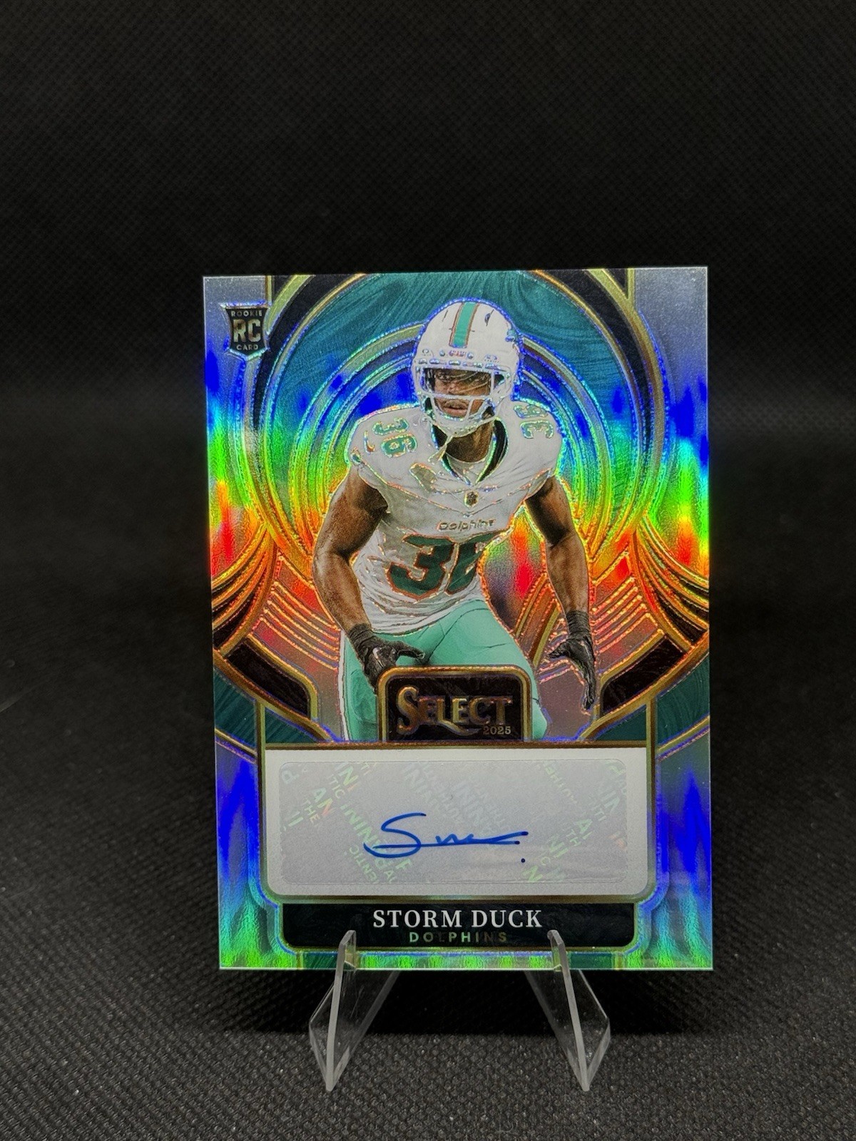 2025 Panini Select STORM DUCK Rookie Silver Prizm Auto #SIP-SDK - Dolphins