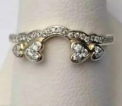 1Ct Round Lab-Created Diamond Guard Enhancer Jacket Ring 14K Yellow Gold Plated