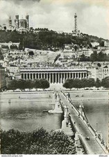 Carte Postale - 69 - Lyon - Pont du palais de justice sur le Rhône et Coline de
