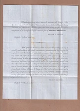 Buffalo NY 1846 1pg preprinted Thomson Brothers flyer -2¢ circular rate to Ohio