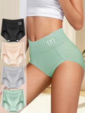 Cotton Shape Control Briefs Breathable Comfortable High Leg Knickers Underwear