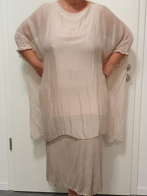 Boutique Sommerkleid Seide, ca.  Gr. 44