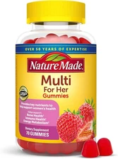 Nature Made Women's Gummy Multivitamin, 70 Gummies for Daily Nutritional Support