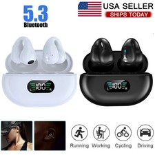 Wireless Bluetooth 5.3 Earbuds Ear Clip Headphones Sport Headset Bone Conduction