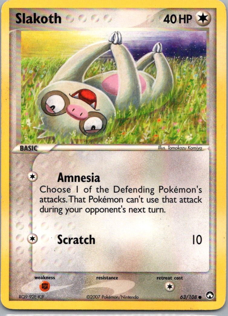 Pokemon TCG Slakoth 63/108 Power Keepers MP