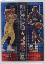 2021 Donruss Optic All-Stars Blue Pulsar Prizm Bradley Beal Stephen Curry 0ud4