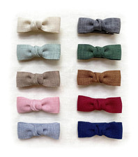 Baby Girls Tiny Hair Bow Clips, 10Pcs Boutique Fully Lined Hair Pins Mini Baby B