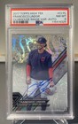 2017 Topps High Tek Francisco Lindor Clubhouse Image Variation /50 Auto- PSA 8