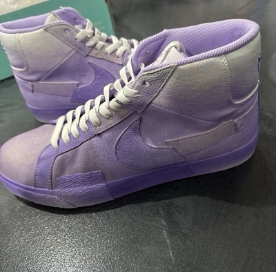 Mens Sneakers Nike SB Zoom Blazer Mid Purple White Skate Shoes, Size US 12