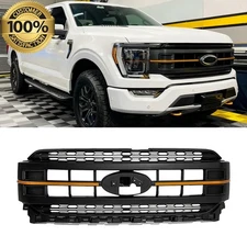 For 2021 2022 2023 Ford F-150 F150 Tremor Style Black Front Bumper Grille Grill