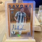 2024-25 Topps Chrome UCC Nicolo Savona True Orange Auto /25 Rookie