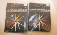 2 Vtg Flexatight Designed by Gilda Marx Support Tights Suntan Tall #5002 New