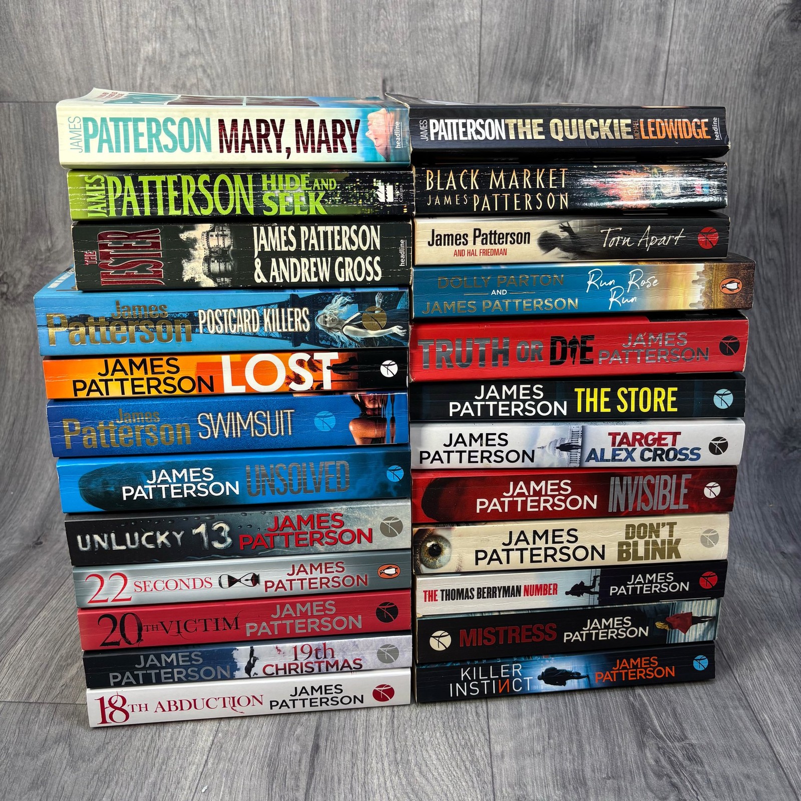 James Patterson Paperback Books Bundle Lot Thriller Mystery Crime Series x24