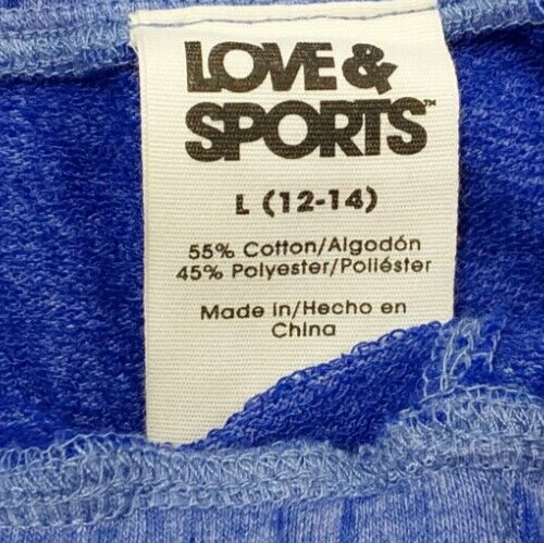 Love & Sports Damen blau mittlerer Rise High Performance Logo Shorts Größe L 12-14 - Bild 4 von 4