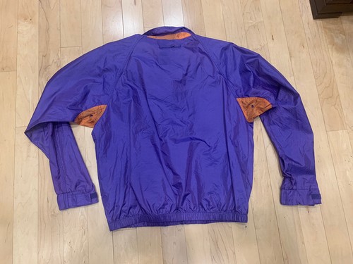 Vintage Oshkosh Track Suit Jacket Windbreaker Neon Purple 1980s Athletic SZ L - Picture 7 of 7
