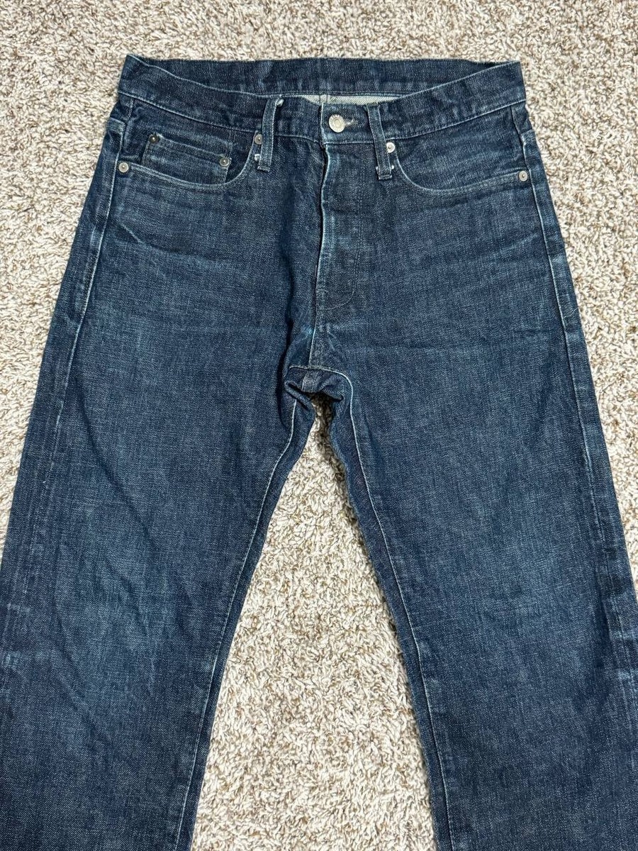 Helmut Lang Men's Dark Resin Selvedge Denim Jeans Size 29x26 Helmut Lang Men's Dark Resin Selvedge Denim Jeans Size 29x26