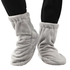 1 Pair Men Winter Warm Slipper Socks Thermal Lined Foot Booties Sleeping Hosiery