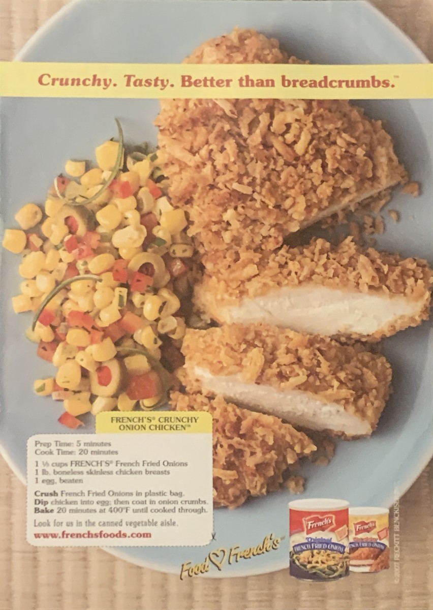2007 Frenchs French Fried Onions PRINT AD Tasty Crunchy Onion