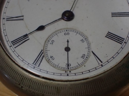 Hampden 11 Jewel Grade 45 Manual Wind Pocket Watch Good Balance 18s Silverine - Picture 2 of 8