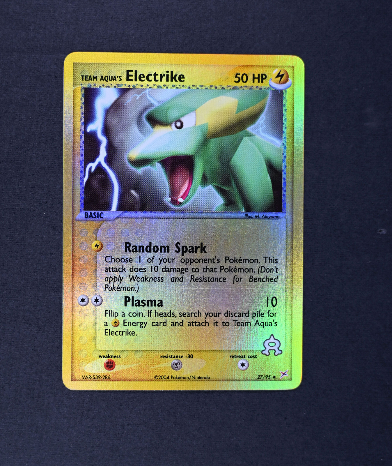 NM Team Aqua's Electrike Reverse Holo 27/95 Team Magma vs. Pokemon Card