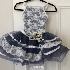 Weissman Imagination Girls Ballerina-Style Cocktail Dance Dress Blue Medium