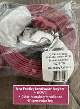 Vera Bradley *Breakaway* Schlüsselbänder BRANDNEU Pink Raspberry Radiance