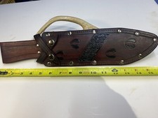 Custom THICK Leather " BOWIE " Knife Sheath-USA MADE-double Strap 