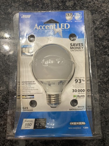 Feit Electric Accent LED G25 1.7W/20W decorative use