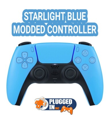 SONY PS5 STARLIGHT BLUE RAPID FIRE MODDED CONTROLLER, COD FPS GAMES