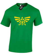 Image of CREST OF HYRULE MENS T SHIRT GAMER LINK GAMING LEGEND FAN S - 5XL