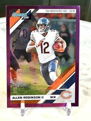 ALLEN ROBINSON II 2019 Panini Donruss #52 Purple Stat Line /500 Chicago Bears