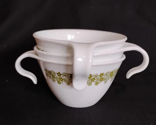 1970s Corelle by Corning Spring Blossom Crazy Daisy coffee tea cup w/handle- USA
