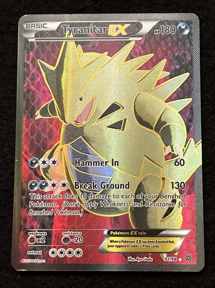 Pokemon TYRANITAR EX 91/98 (Full Art Ultra Rare) Ancient Pokemon TYRANITAR EX 91/98 (Full Art Ultra Rare) Ancient