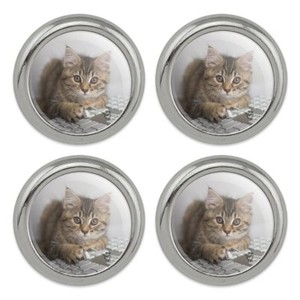 Shorthair Tabby Kitten Cat Computer Metal Craft Sewing Buttons