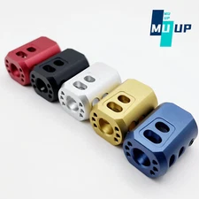 Top Flat Muzzle Brake Compensator  1/2''x28 TPI For 9mm Anodized Black Red Gold