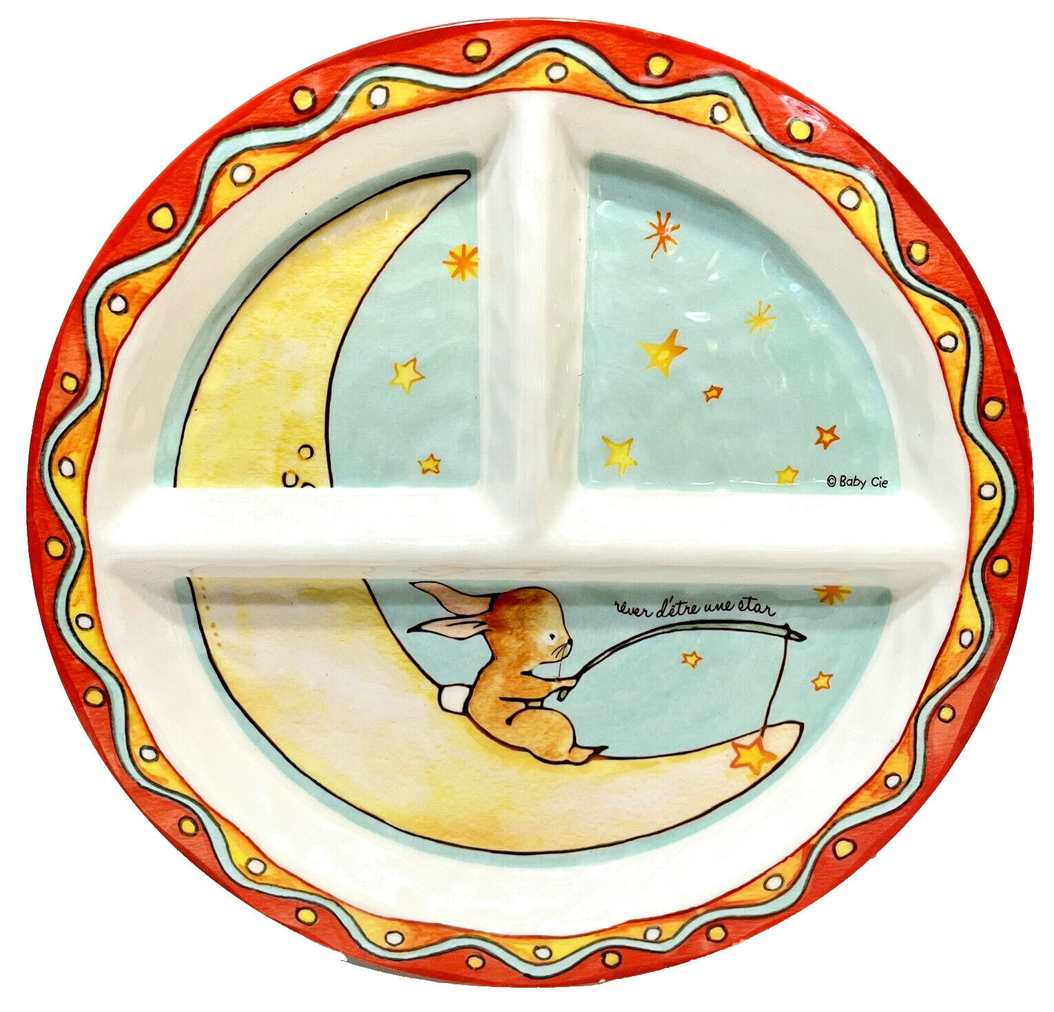 Vintage Baby Cie Rever Detre Une Star Wish On A Star Childrens Melamine Plate
