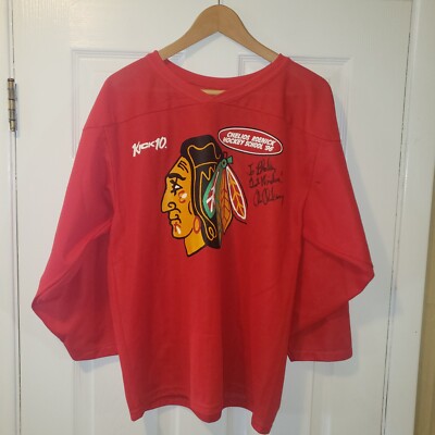 Vintage Maska Chelio Roenick Hockey School '96 Blackhawks Signed Men's Jersey PS