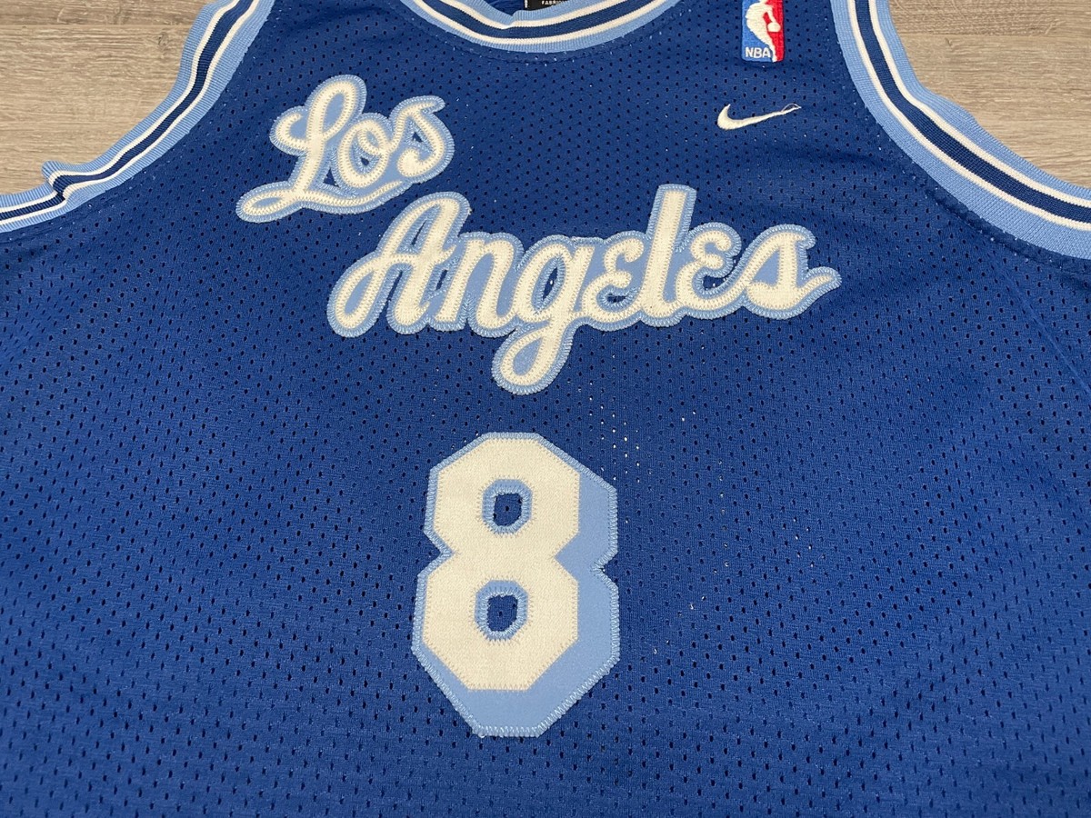Kobe Bryant #8 Los Angeles Lakers NBA Nike Blue Script Swingman