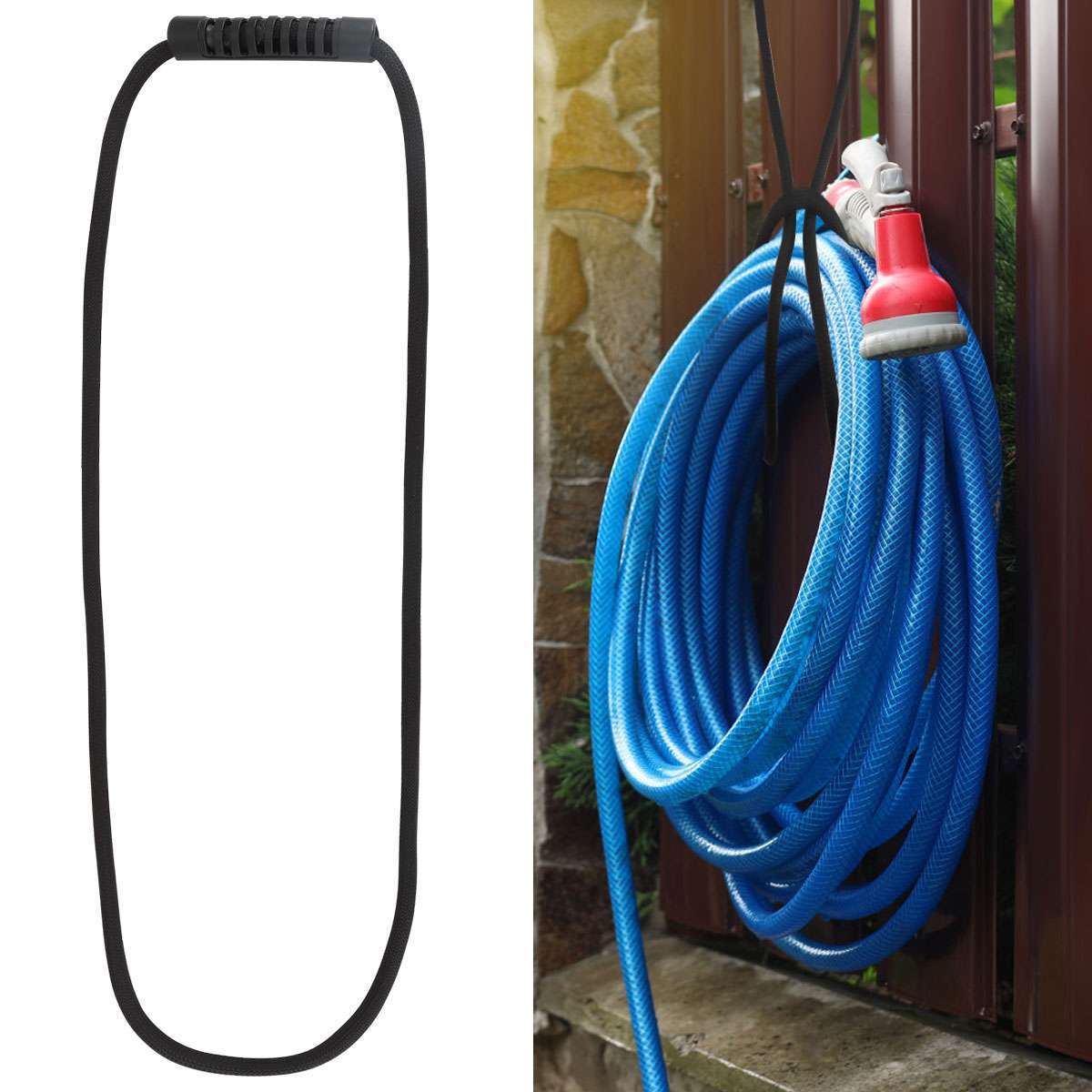 Garden Extension Cord Holder Organizer Loop Storage Strap Hanger Rope Heavy Duty-image